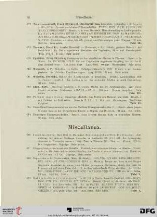 Miscellanea (Nr. 686-711)