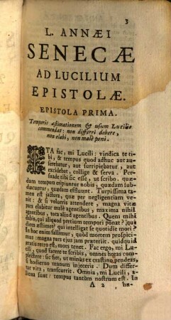 Opera, 2. M. Annaei Senecae Rhetoris Tomus Secundus, In quo Epistolae Et Quaestiones Naturales