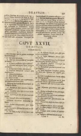 Caput XXVII. De Asylis.