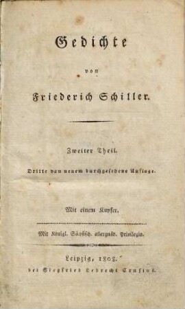 Gedichte, Zweiter Theil