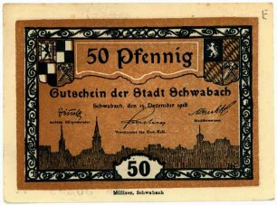 Geldschein / Notgeld, 50 Pfennig, 15.12.1918