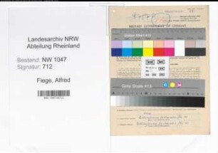 Entnazifizierung Alfred Fiege , geb. 22.07.1900 (Polizeibeamter)