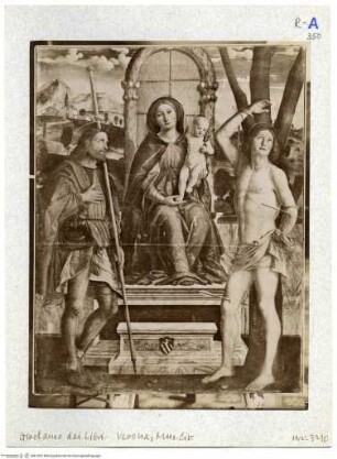 Thronende Madonna mit den heiligen Rochus und Sebastian (Madonna Maffei)