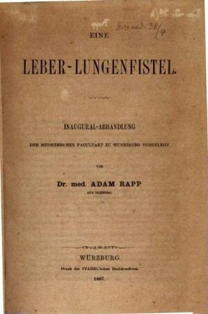 Eine Leber-Lungenfistel