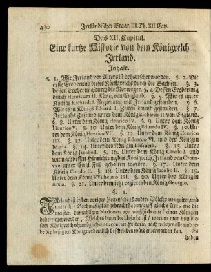 Das XII. Capitul.