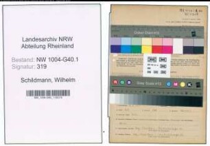 Entnazifizierung Wilhelm Schildmann , geb. 08.07.1900 (Schlosser)