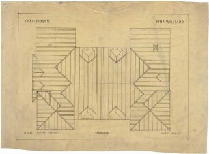 Billing, Hermann; Karlsruhe, Beethovenstr. 2-4; Doppelhaus Williard (Lacroix) - Stober - Sparrenlage (Untersicht)