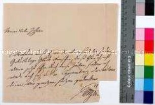 Geburtstagsgruß von Hermann von Boyen an seine Tochter Johanna Sophie