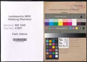 Entnazifizierung Helmut Fiehl , geb. 30.11.1912 (Betriebsleiter)