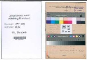 Entnazifizierung Elisabeth Ott , geb. 20.05.1908 (Bueroangestellte)