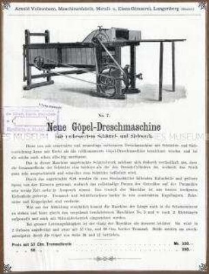 Göpel-Dreschmaschine