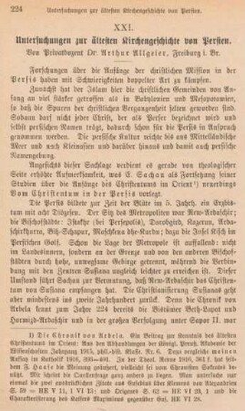 224-241 Unterscuhungen zur ältesten Kirchengeschichte von Persien