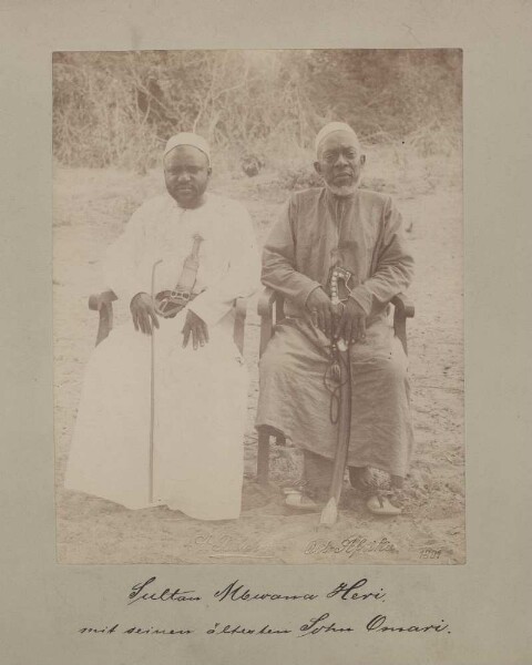 Sultan Mbwana Heri, with his eldest son Omari