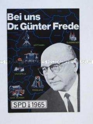 Illustrierte Propagandaschrift der SPD zur Bundestagswahl 1965 mit der Vorstellung eines Kandidaten