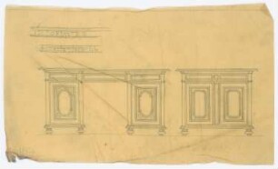 Möbelentwürfe: Schreibtisch 1:10 (Victoriastraße 11, Berlin)