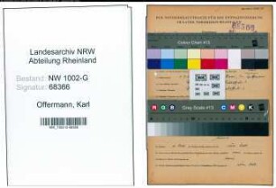 Entnazifizierung Karl Offermann, geb. 01.07.1902 (Schlosser)