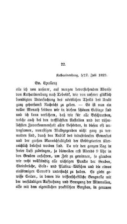 22. H. Katharinenburg, 5/17. July 1829