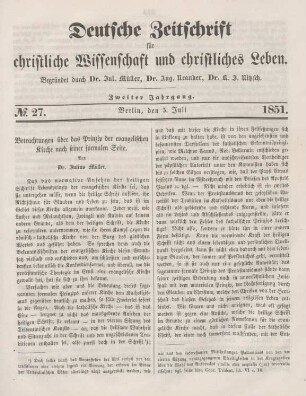 213-216 Betrachtungen über das Prinzip der evangelischen Kirche nach seiner formalen Seite