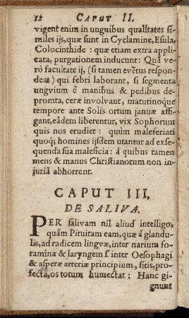Caput III. De Saliva.