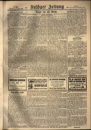 Zweite Ausgabe vom Sonntag, den 15. Juli 1928.