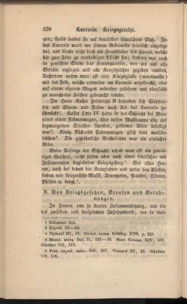 9. Von Kriegsgesetzen, Strafen und Belohnungen.