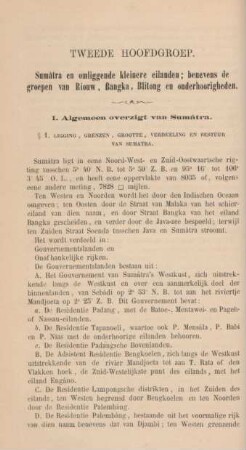 I. Algemeen overzigt van Sumátra