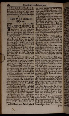 VIIII. Vom Gebet und Lobe Gottes.
