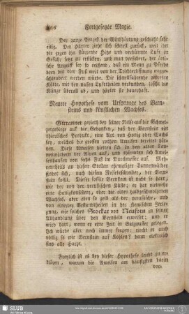 Neuere Hypothese vom Ursprunge des Bernsteins und künstlichen Wachses