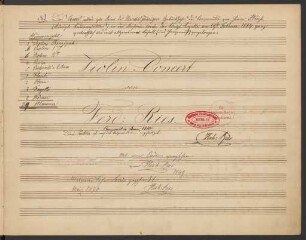 Konzerte. Arr; vl, orch; e-Moll; HilR 24