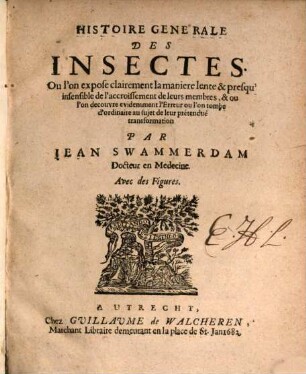 Histoire générale des insectes