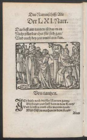 Der LXI. Narr. - Der LXX. Narr.