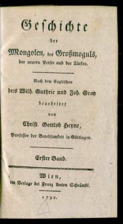 Bd. 23 = [23], Bd. 1: Allgemeine Weltgeschichte