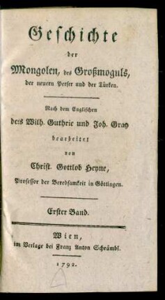 Bd. 23 = [23], Bd. 1: Allgemeine Weltgeschichte
