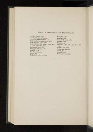 Index of references to talmud babli