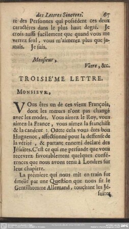 Troisième Lettre