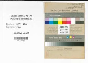Entnazifizierung Josef Buesse , geb. 19.05.1921 (Polizist)