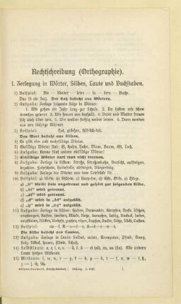 Rechtschreibung (Orthographie)