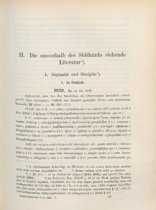 [B. Die Jaina-Literatur]
