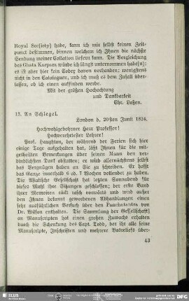 Christian Lassen an August Wilhelm von Schlegel, London, 20.06.1824