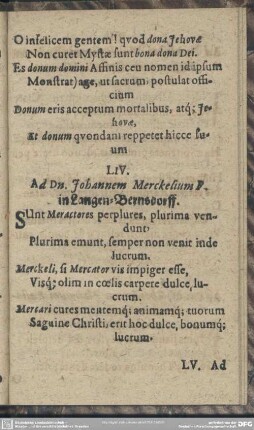 LIV. Ad Dn. Johannem Merckelium