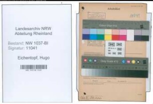 Entnazifizierung Hugo Eichentopf , geb. 28.09.1886 (Postamtmann)