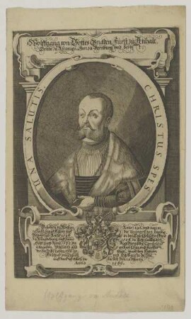 Bildnis des Wolffgang, Fürst zu Anhalt