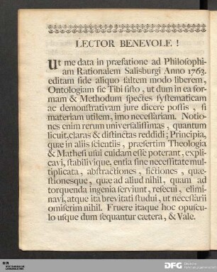 Lector Benevole!