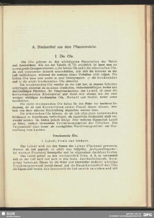 A. Bindemittel aus dem Pflanzenreiche.