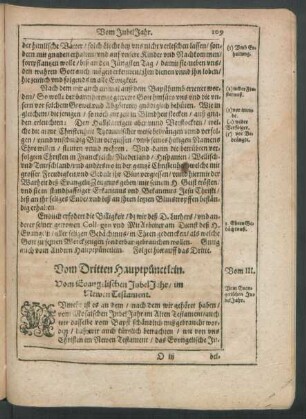 Vom Dritten Hauptpünctlein. Vom Evangelischen JubelJahr/ im Newen Testament.