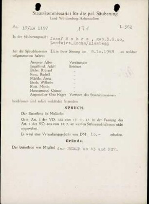 Mehre, Josef