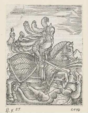 Heiliger Georg, aus: Peter Apian, "Hortulus anime", Nürnberg 1517