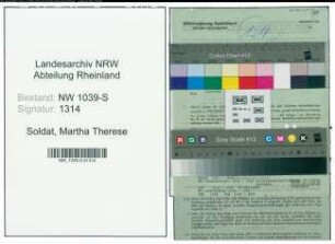 Entnazifizierung Martha Therese Soldat , geb. 20.02.1902 (Lehrerin)