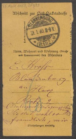 Brief an B. Schott's Söhne : 31.01.1899