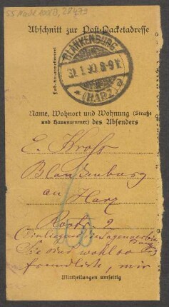 Brief an B. Schott's Söhne : 31.01.1899
